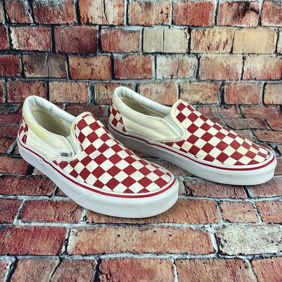 VANS CHECKERBOARD SLIP ON LOWTOP SHOES, WOMANS SIZE 8 EUC - Picture 2 of 11